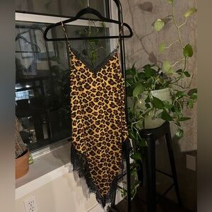 Women's Urban Outfitters Out From Under Cheetah Print Slip Dress Size XS